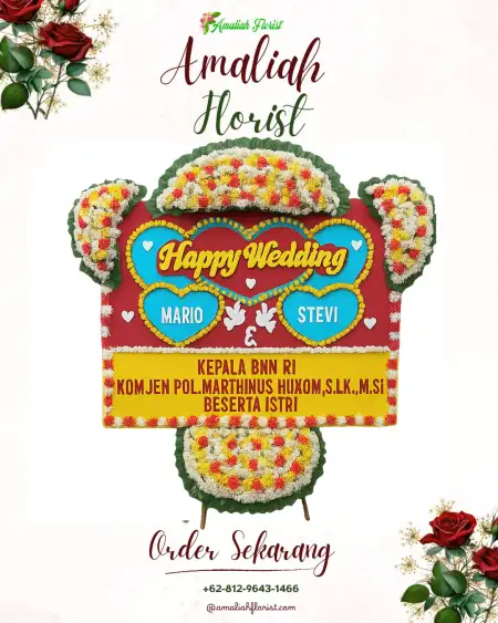 Papan Bunga Pernikahan Tumpukrenteng